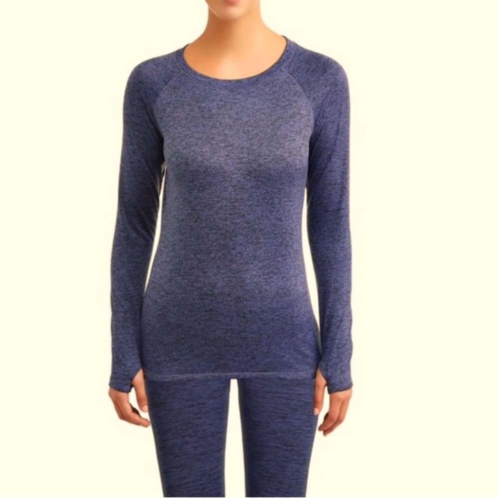 Cuddl Duds Space Dye Long sleeve top-size Medium